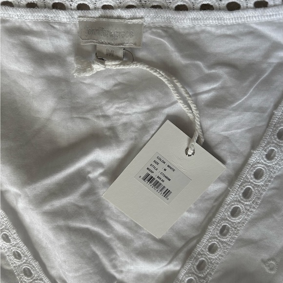 NWT Eyelet crop wrap shirt - Picture 4 of 4